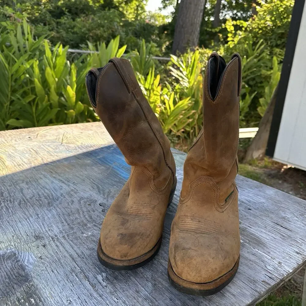 Dan Post Albuquerque Waterproof Tan Leather Western Work Boots Men’s 11.5D - 220